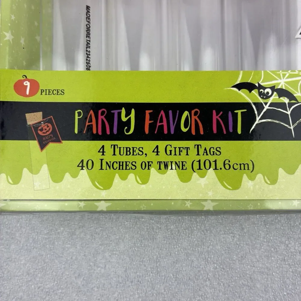 Lot of 2 Halloween Test Tubes Party Favor Kits Corks Gift Tags Twine Target NEW